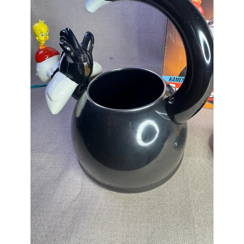 VTG 1994 Kamenstein Looney Tunes Sylvester Tweety Whistling Tea Kettle in Box 3L